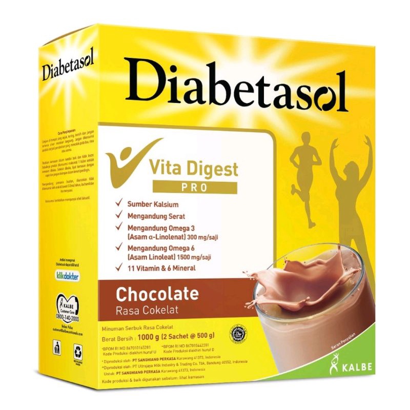 

Diabetasol Susu 1kg. Vanila / Coklat. (FREE GIFT)