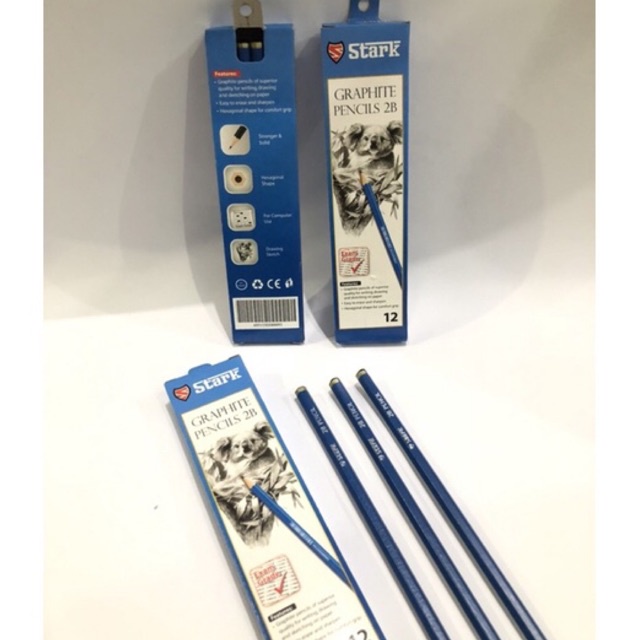 

Pensil Stark / Pensil 2B Graphite Pencils / Pensil Murah isi 12pcs