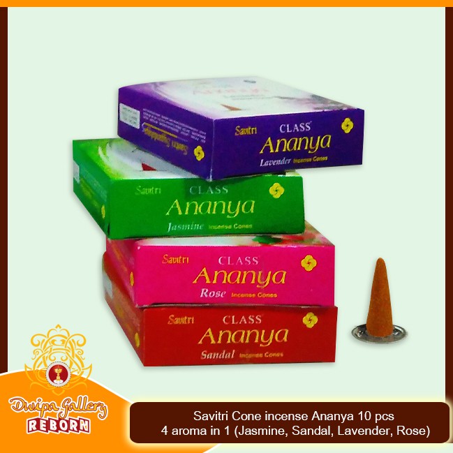 Dupa Kerucut Cone Savitri 4 Aroma (Jasmine,Lavender,Sandal,Rose) 10pcs