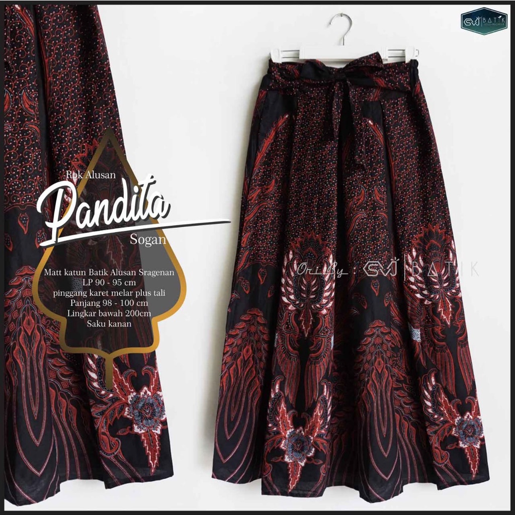 ROK BATIK ALUSAN PANDITA BAWAHAN BATIK WANITA TERKINI ORI KESHWA MURAH ORIGINAL REALPICT-Pandita Sogan