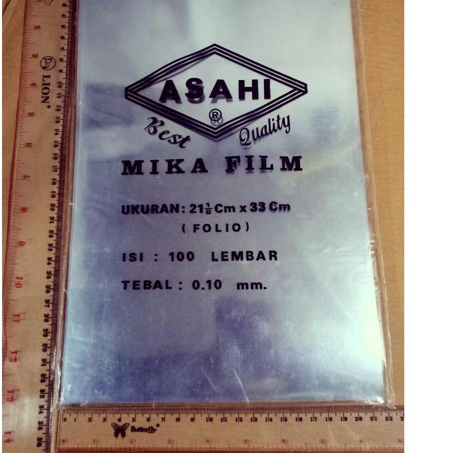 

10.10 SALE Plastik Mika Mica Film Folio F4 Asahi Bening Bagus Murah 20lembar READY STOK