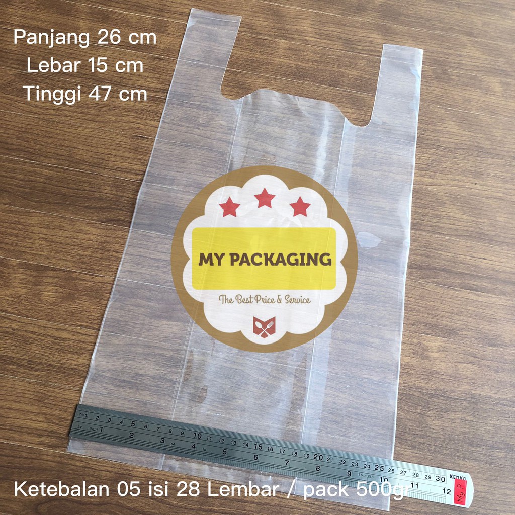 Kantong plastik 26 BENING PE TEBAL 26cm - 500Gr/pack isi 39pcs