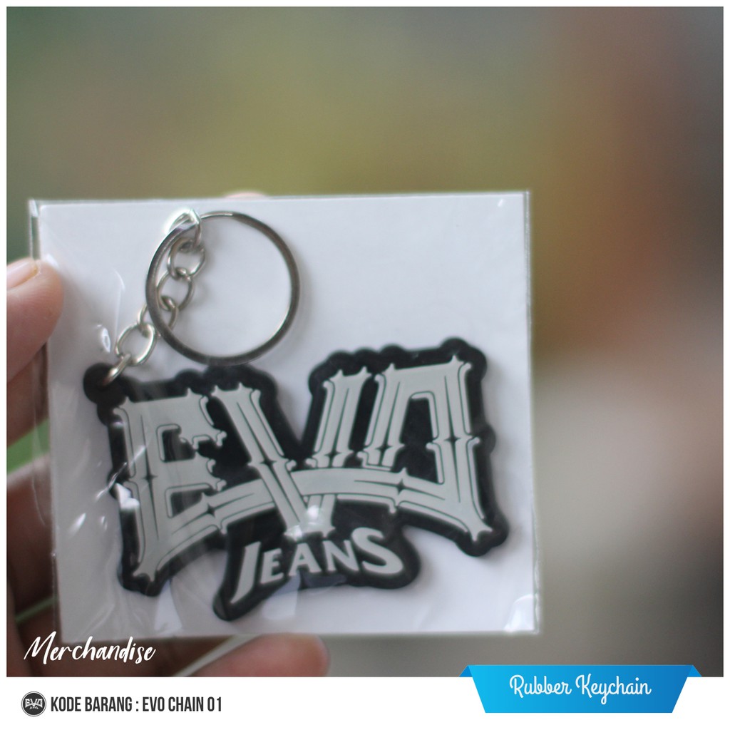 GANTUNGAN KUNCI KARET EVO JEANS / RUBBER KEYCHAIN EVOJEANS // EVO JEANS
