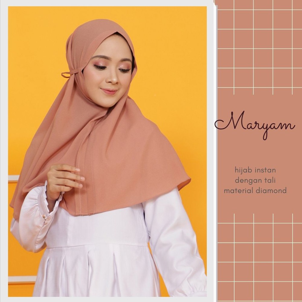 BERGO MARYAM / JILBAB BERGO JERSEY / HIJAB INSTANT LANGSUNG PAKAI / KERUDUNG BERGO