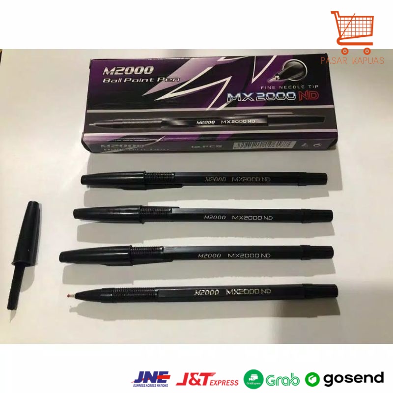 

[ COD ] pulpen tinta hitam mx2000nd / pen hitam M2000 per pcs 1 buah
