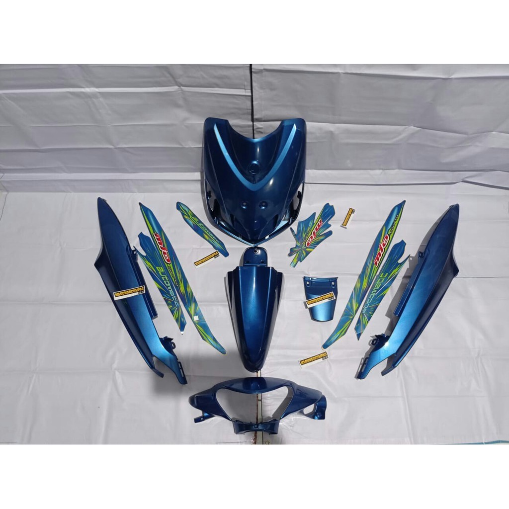 BODY ALUS FULL SET STRIPING MIO GARNIS/SMILE BIRU ORI YGP