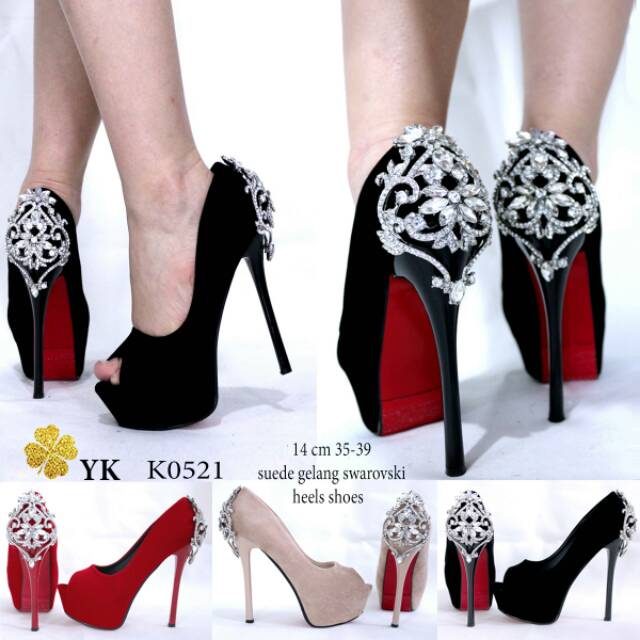 OSshoes 0521 premium heels 14cm 14 cm import shoes wanita high heels highheels ketutup opentoe