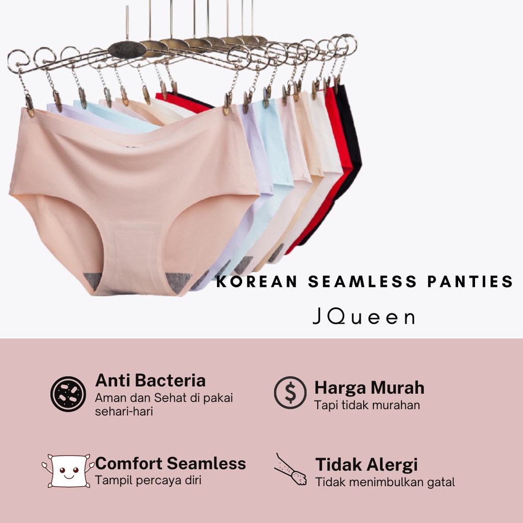 [ TERMURAH ] CD / Celana dalam wanita cewek import korea CD006 seamless Tampa Jahitan Anti Nyeplak