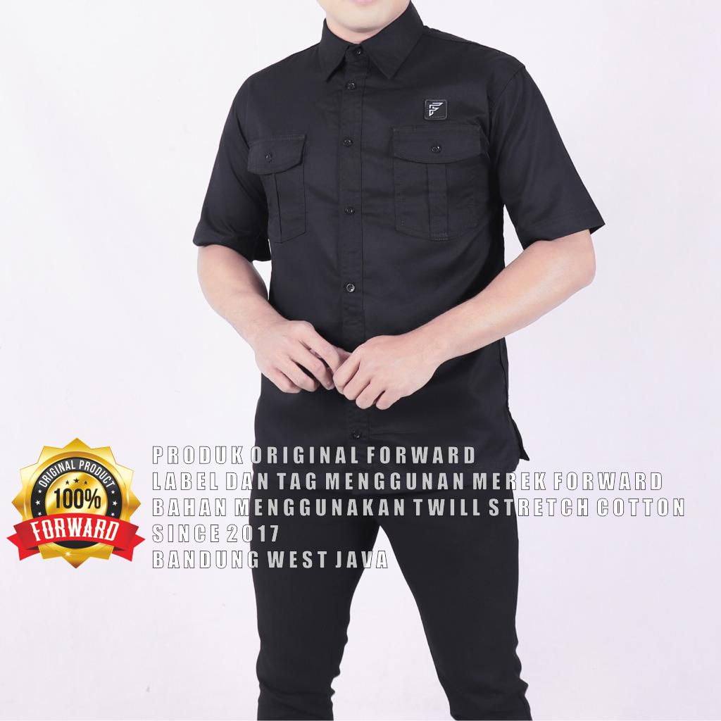 WORKSHIRT SS - SERI KEMEJA PATCH Pendek 3 WARNA/ Baju Kerja Lapangan Nyaman Dipakai BY FORWARD System Polos Forwardshop