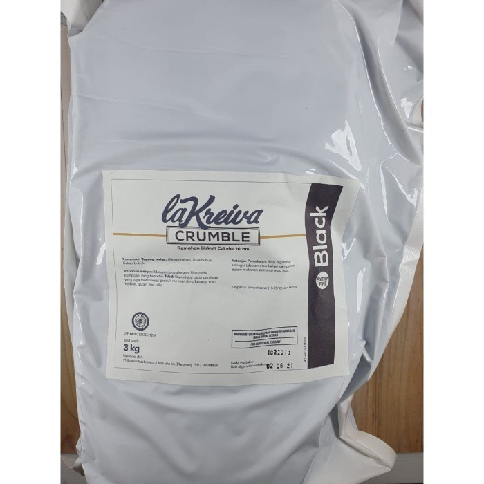 

La Kreiva Black Crumble Extra Fine 1 KG / Remahan Biskuit