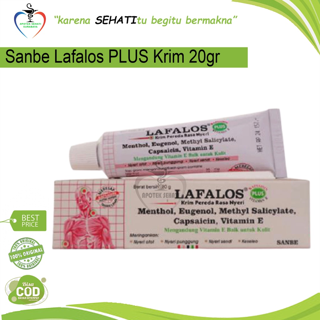 Lafalos PLUS Krim Sanbe Lafalos Cream 20gr Pereda Nyeri Keseleo