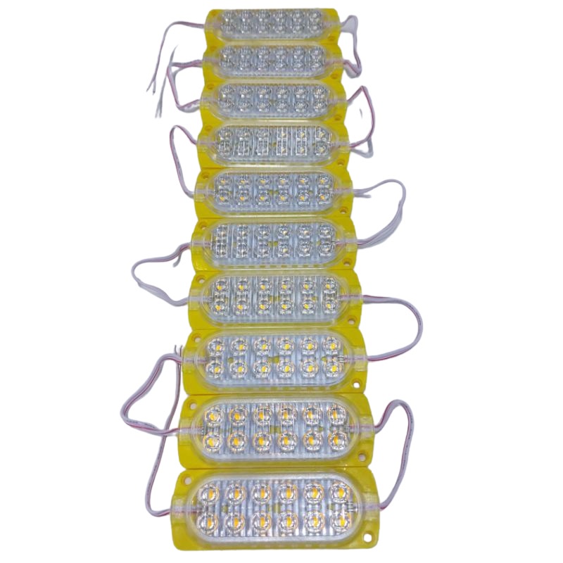 Modul Lampu Ultrasonic LED 12 Mata 12W 12Volt 24Volt Supersonic Waterproof 12V 24V 12 Volt 24 Volt Mobil Motor Neon Box