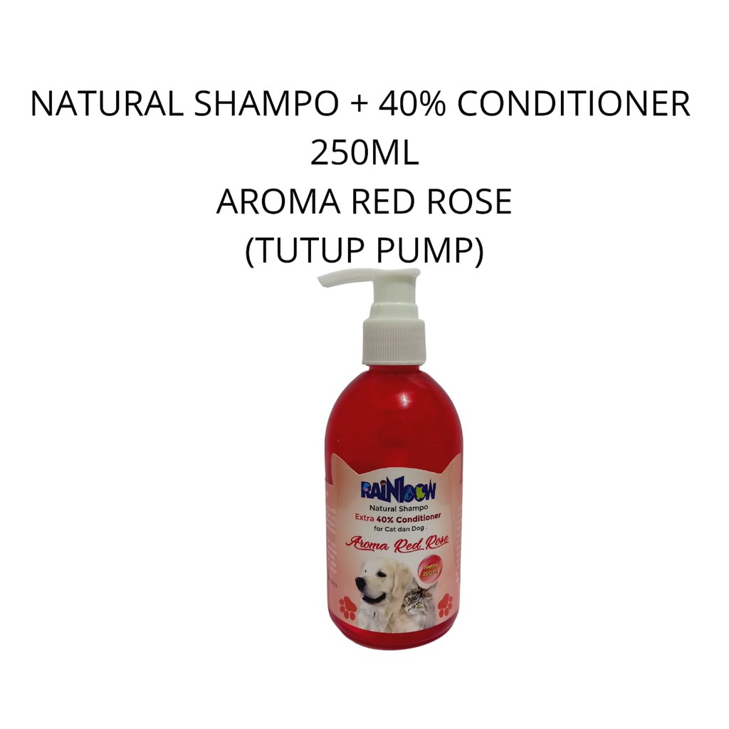 Rainbow Natural Shampo + 40% Conditioner Isi 250 ML Tutup Pump