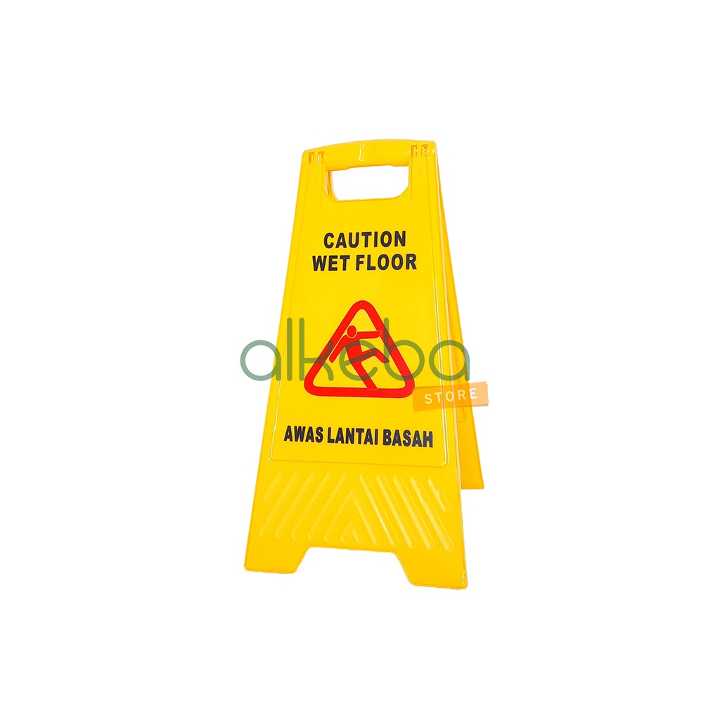 floor sign caution wet floor / awas lantai licin