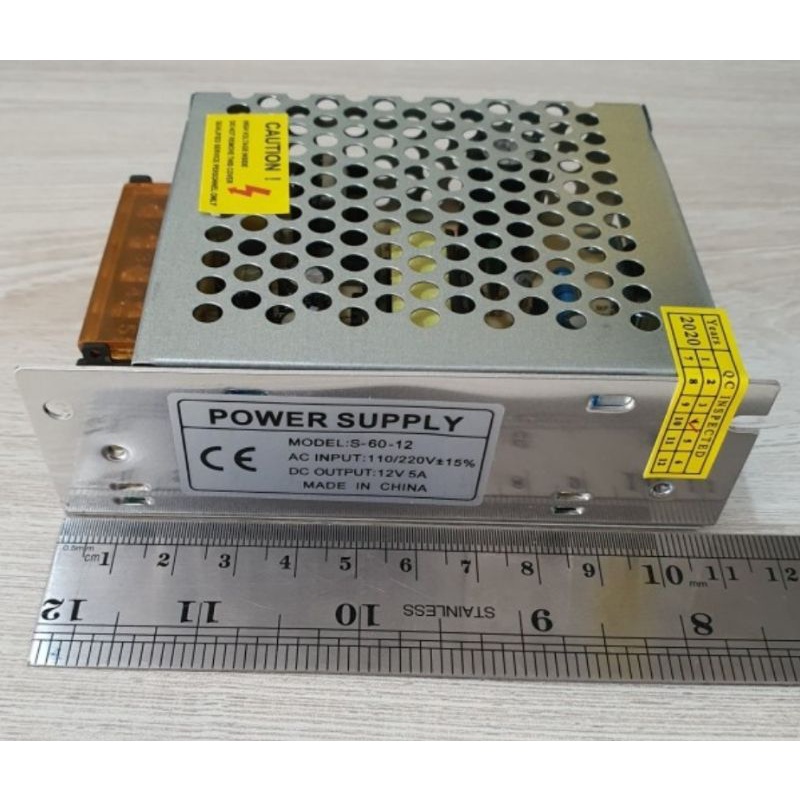 Adaptor power suply swithcing jaring 12V 5A CCTV lampu led pompa