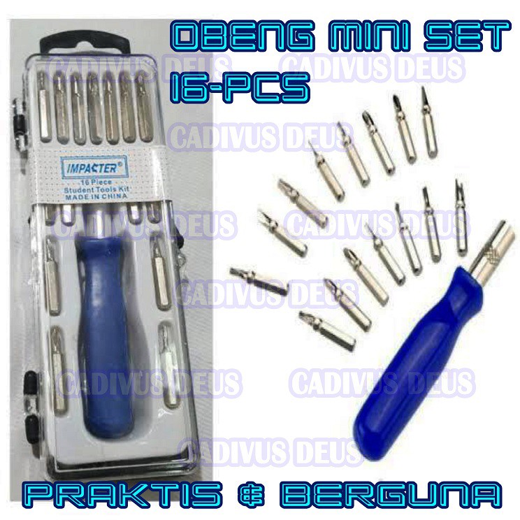 OBENG SET MINI 16in1 - OBENG SET MINI TOOLS - MURAH PRAKTIS