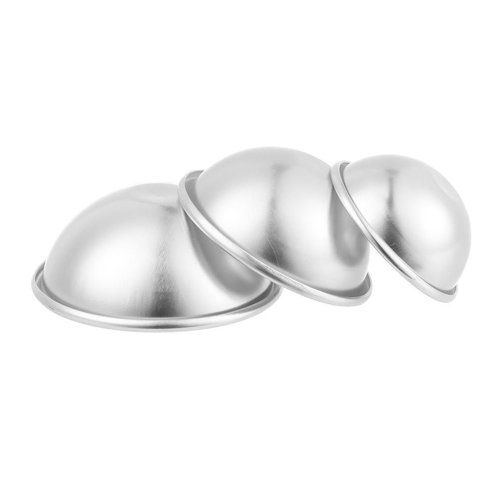 Solighter 2PCS Salt Ball Mold Bakeware Aluminium Alloy Aksesoris Kamar Mandi Cetakan Kue