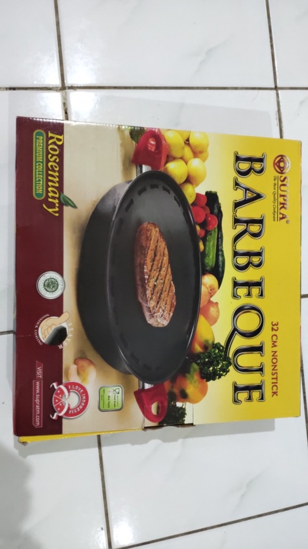 Panci Bbq Pemanggang Supra 32cm / Grillpan Barbeque / Alat Panggang Teflon