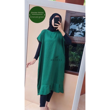 Daster Viral Polos Kekinian Ruffle Tunik Awrellcollection