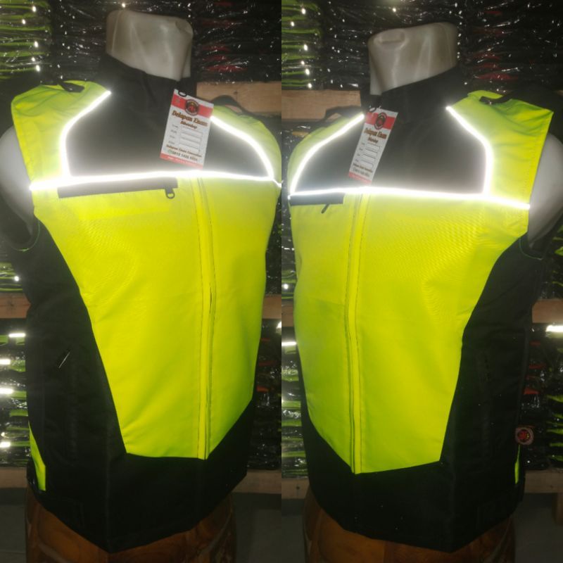 New Rompi Motor Bikers Touring Harian Taslan Hijau Stabilo