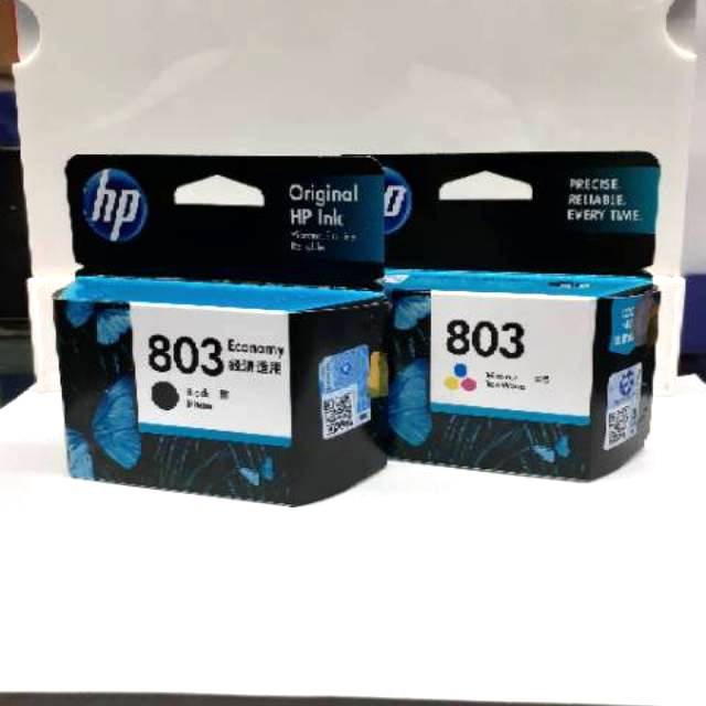 Paket Tinta HP 803 Black Economy &amp; Tri Colour Original