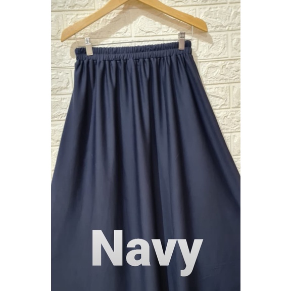 ROK KERJA WANITA POLOS BASIC ROK HYGET SUPER PREMIUM POLOS /ROK POLOS HYGET PREMIUM  / ROK BASIC HYGET PREMIUM-Navy