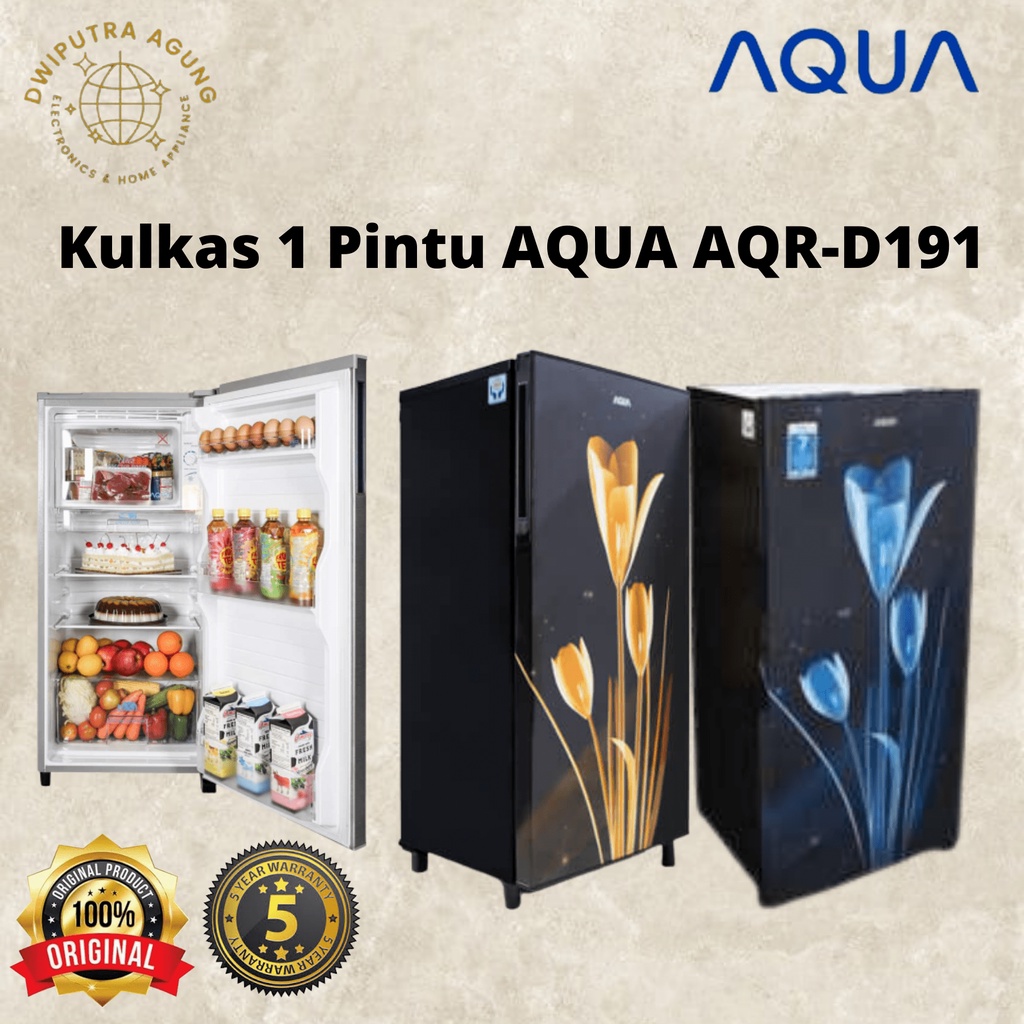 KULKAS AQUA 1 PINTU AQRD 191 LB/LK / LEMARI ES AQUA AQRD191