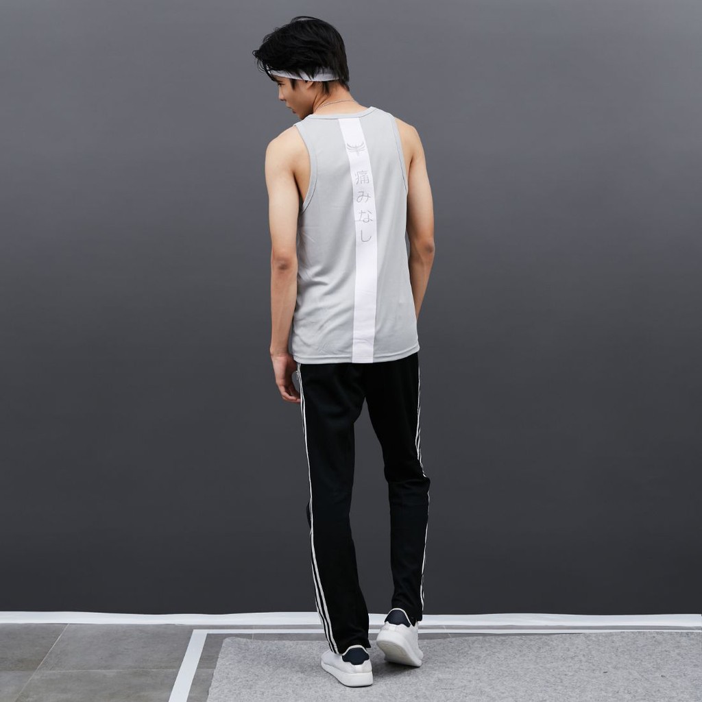 DONSON Sportswear Sleeveless Tanktop/Singlet Back Katakana Grey