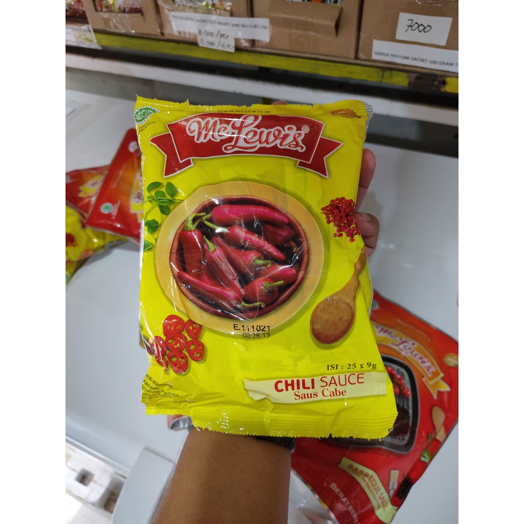 

MC LEWIS CHILI SAUCE SAUS CABE 9 GRAM 25 SACHET