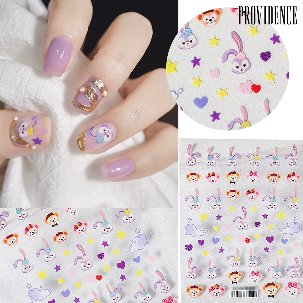 Providence Cartoon Style Nail Embossed Sticker DIY Ultra Thin Cute Decor Japanese Style 5D Nail Sticker for Manicure