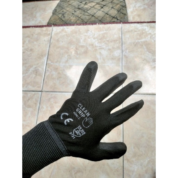 sarung tangan safety gloves kain kombinasi karet anti licin proyek industri pabrik