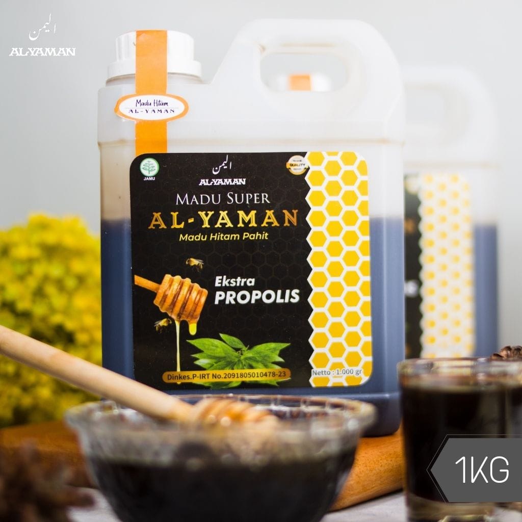 

Madu Hitam Pahit Ekstra Propolis Al Yaman 1kg