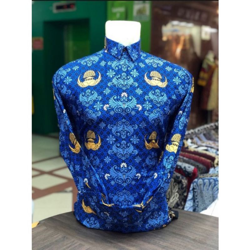 Batik korpri terbaru katun c40s lapis furing