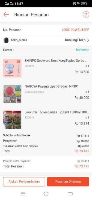 Nagoya Payung Lipat Gradasi Nf391