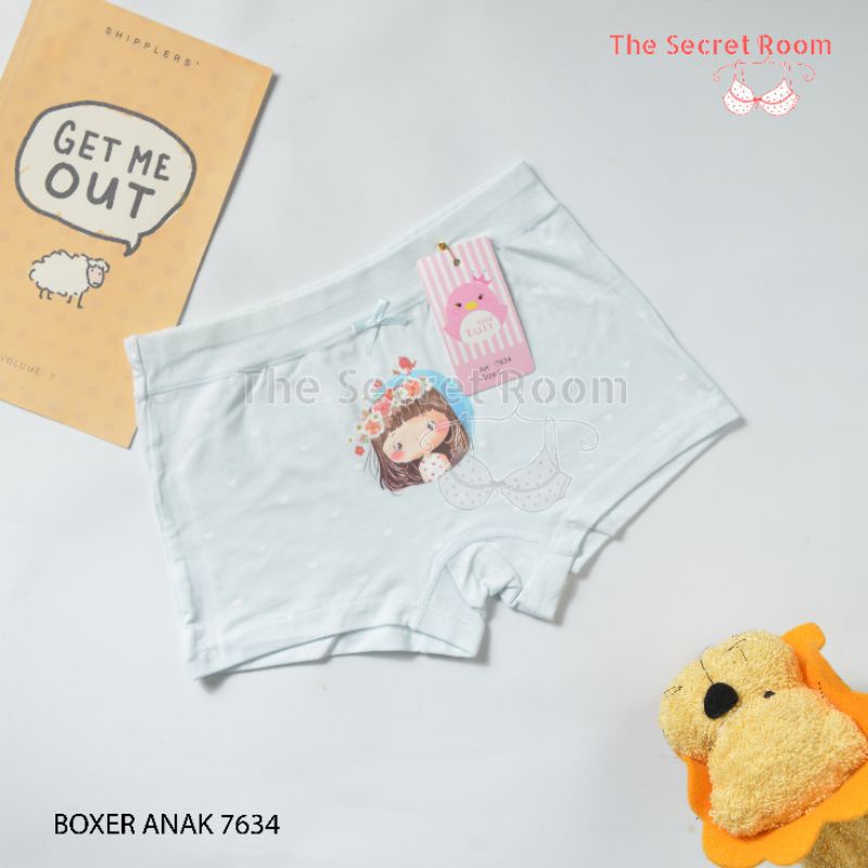 TALLY KIDS GIRL 7634 | CD CELANA DALAM BOXER ANAK CEWEK PEREMPUAN | BAHAN KATUN | SIZE L-XXL