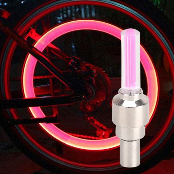 Lampu Sepeda LED Pentil Ban Universal Sepeda Motor Mobil Roda Stick Lampu Hot Wheels Katup