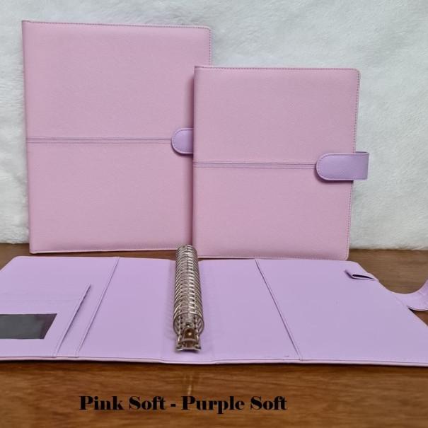 

➶ BINDER POLOS KOMBINASI EXCLUSIVE 4 WARNA PILIHAN A5 DAN B5 - A5, PINK-PURPLE ●