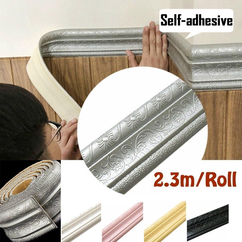 Nickolas1 Stiker Dinding Tahan Air 2.3M /Roll Kamar Mandi Ruang Tamu Vintage Self Adhesive Borders