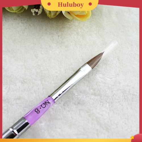 Huluboy Huluboy♡ Pen Brush Nail Art Akrilik Profesional Dengan Tutup Stainless Steel Bisa Dilepas