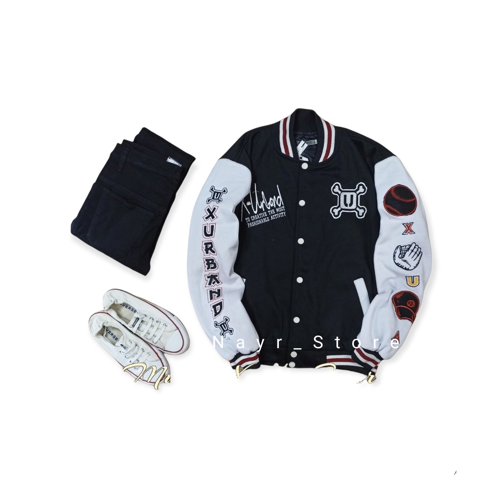 Jaket Baseball Sukajan Varsity X Urban Pria