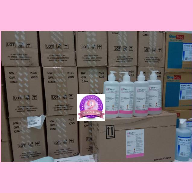 Aseptic Elvanol hand sanitizer min 1 karton handrub liquid