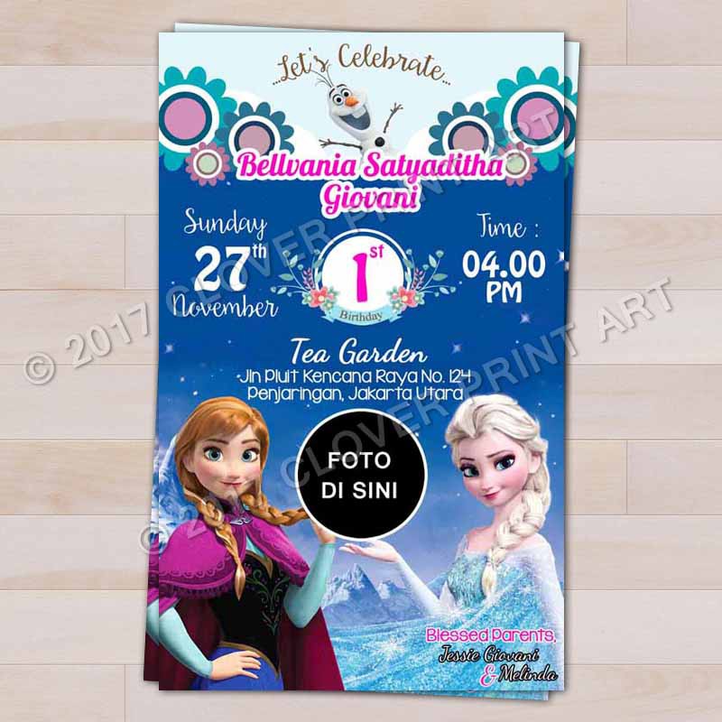 82 Contoh Kartu Undangan Ulang Tahun Frozen Gratis Terbaru