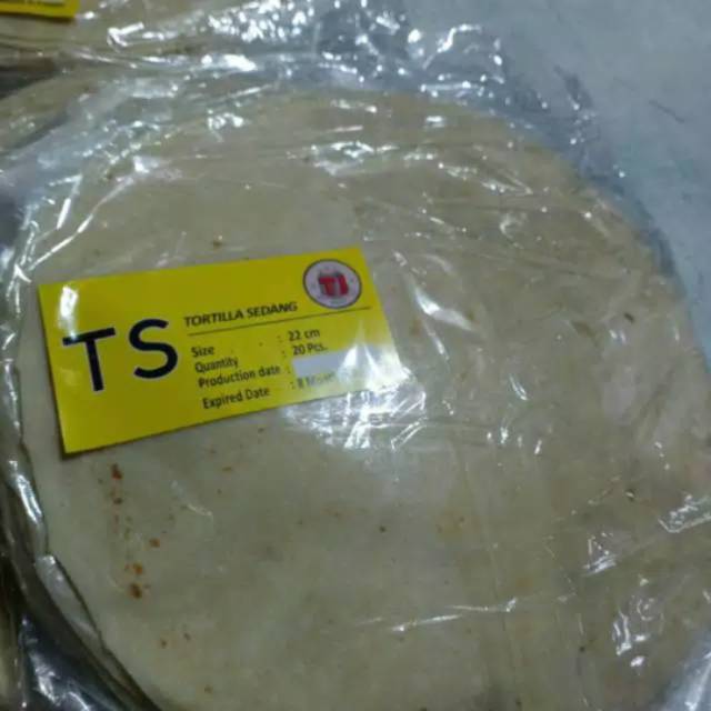 

Kulit kebab TORTILLA ukuran 22cm isi 20pcs/pack