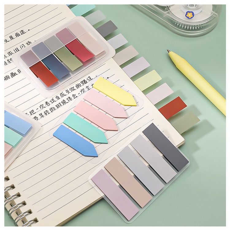 100lembar Index Bendera Titik Label Perlengkapan Alat Tulis Kantor Sekolah Memo Pad Novelty Candy Color Tab Strip Kunci Sticky Notes Bookmark Notepad Index Sticker