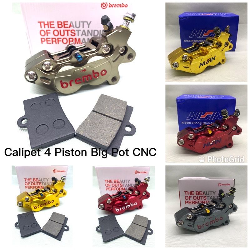 Kaliper 4 Piston Big Pot Blembo Caliper Brcmbo Big Pot Axial Kanan Universal