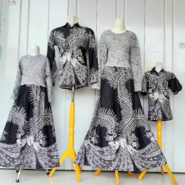 Batik sarimbit keluarga brokat premium  syari muslimah