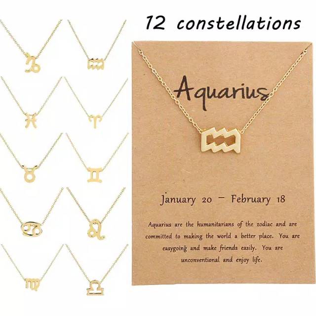 Kalung Zodiak Rasi Bintang Zodiac Neclace Aksesoris Wanita