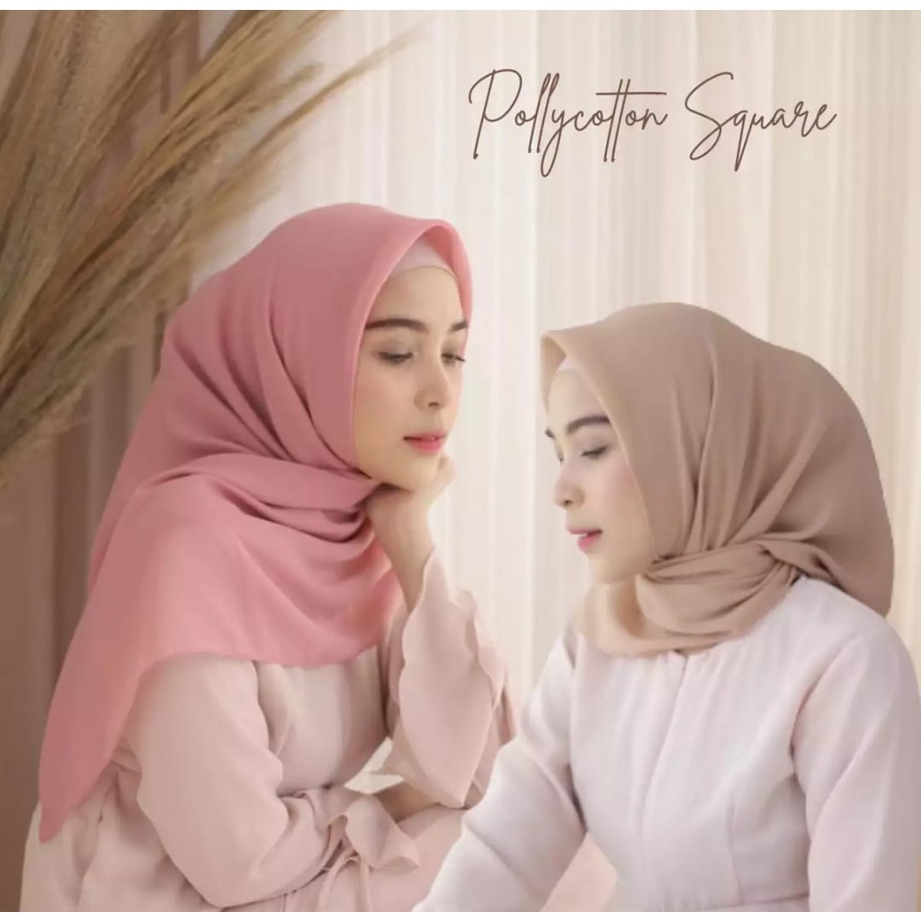 Kerudung Segi 4 BELLA SQUARE ORI Hijab Polos Segi4 Jilbab Polos Hijab Polos Segi4 Jilbab Polos