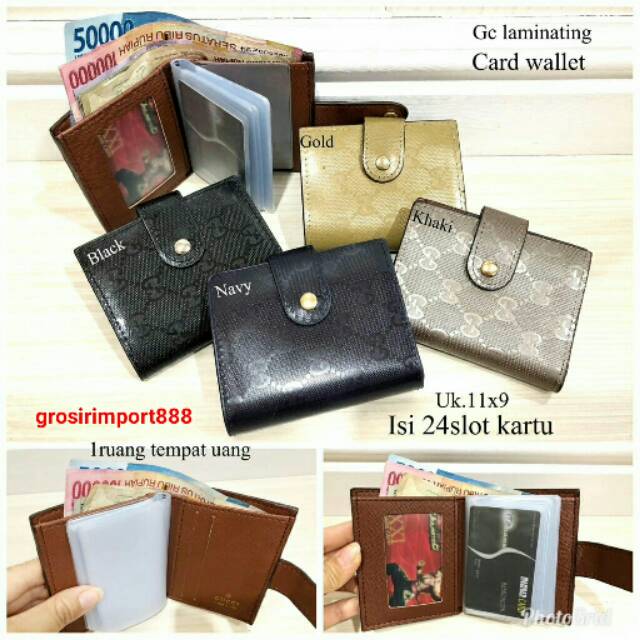 Dompet kartu/Card wallet Gucci laminating