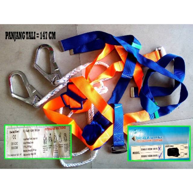 Safety FB Harness Panjang Tali 147 Cm 24515 / Tali Sabuk Pengaman / Alat Keselamatan